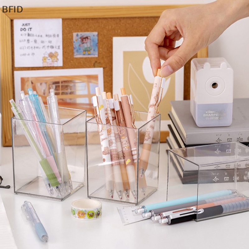 [BFID] Wadah Pulpen Akrilik Padat al Desktop Makeup Brush Wadah Tempat Pensil Perlengkapan Rumah Pena Organizer Pulpen Pot [ID]