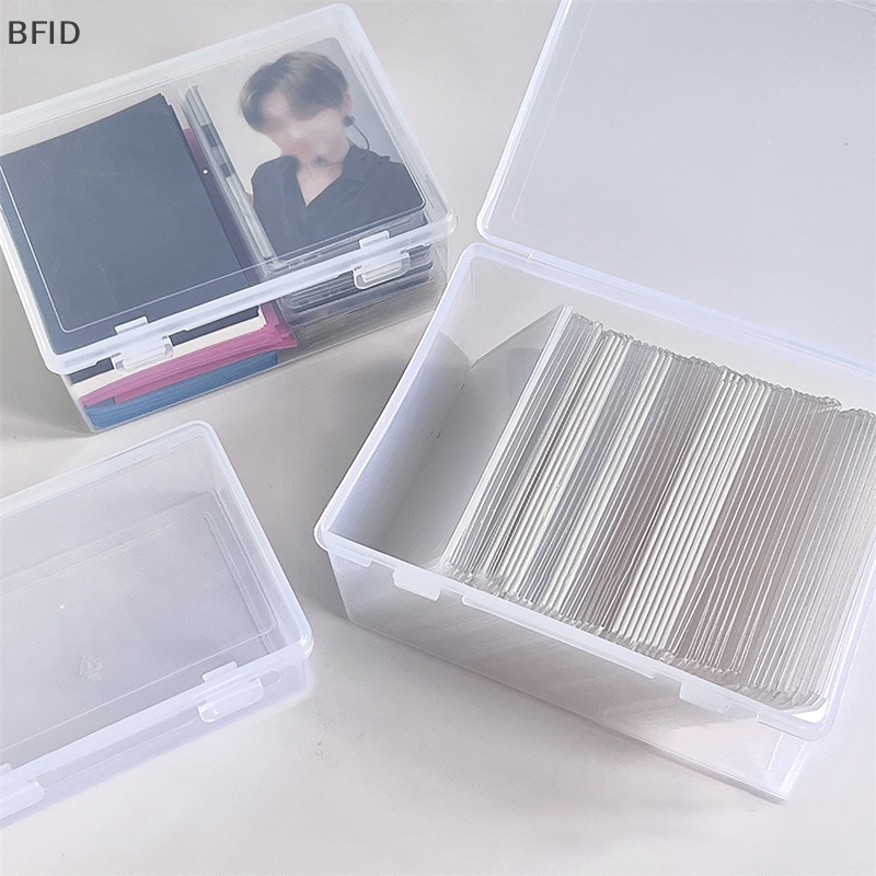 [BFID] Pp Storage Box Transparan Desktop Organizer Kapasitas Besar Stiker Kotak Pensil Tempat Subpaket Desktop Stationery Kotak Penyimpanan [ID]