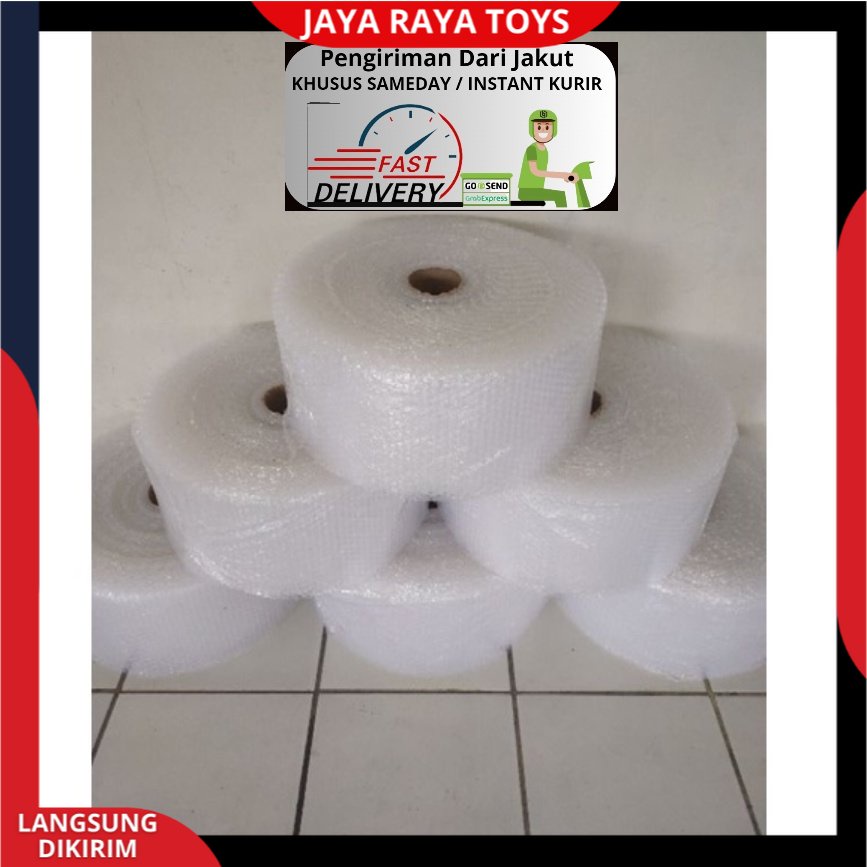 Bubble wrap roll 50meter x 30cm plastik packing buble warp (TEBAL) Khusus Kurir Instant