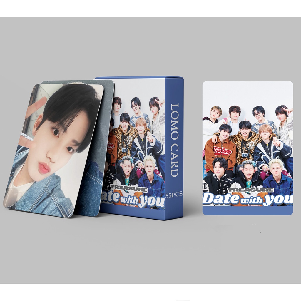 55pcs /box Album Photocards TREASURE Tanggal Dengan Kamu Kartu Lomo Kpop Postcards