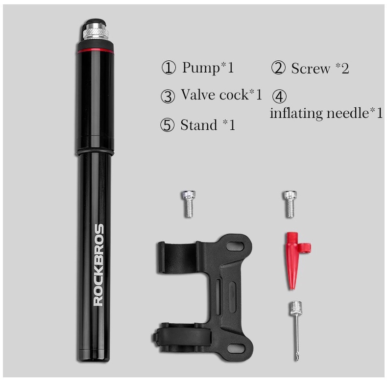 AKN88 - ROCKBROS SMART-B Pompa Mini Sepeda High Pressure 150 Psi