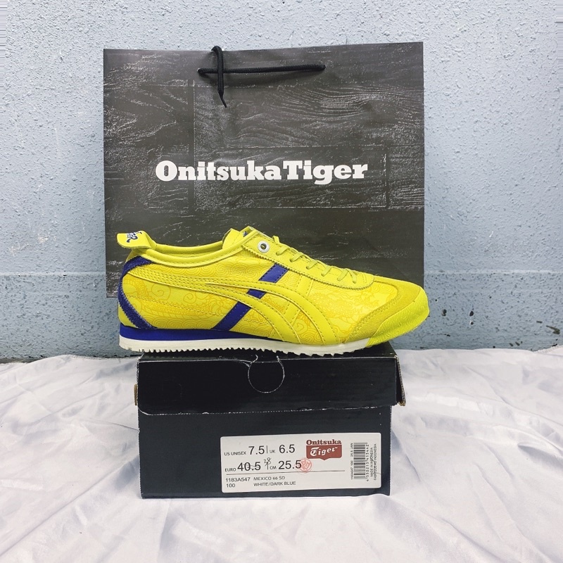 Sepatu Onitsuka Tiger Mexico 66 Street Fighter Chun Li Yellow Free Paperbag