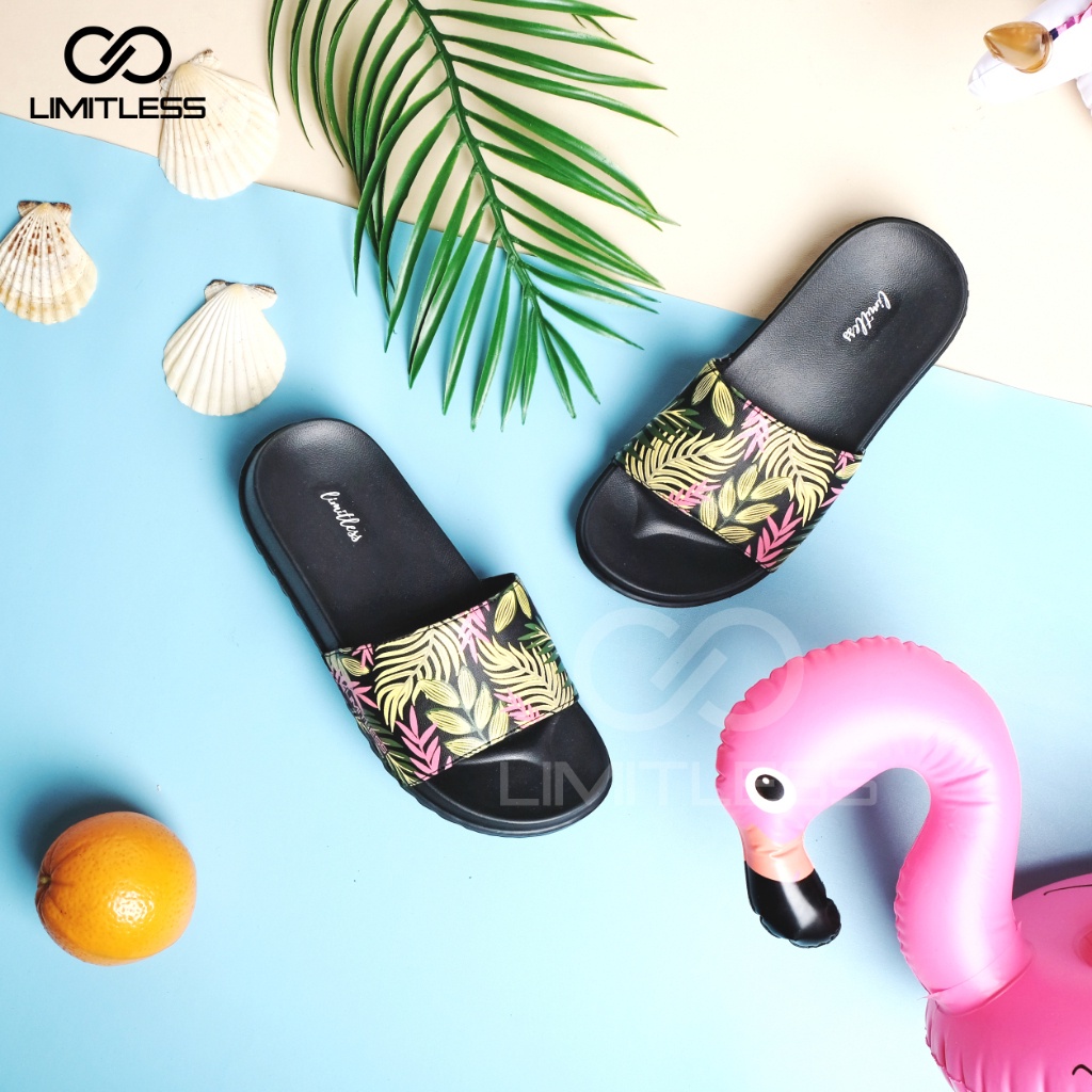 Sandal Selop Wanita FELICIA Terbaru 2023 Fashion Casual Slide Sendal Slop Cewek Dewasa Rumah Kekinian Premium Sandal Slip On Cewek Korea Viral