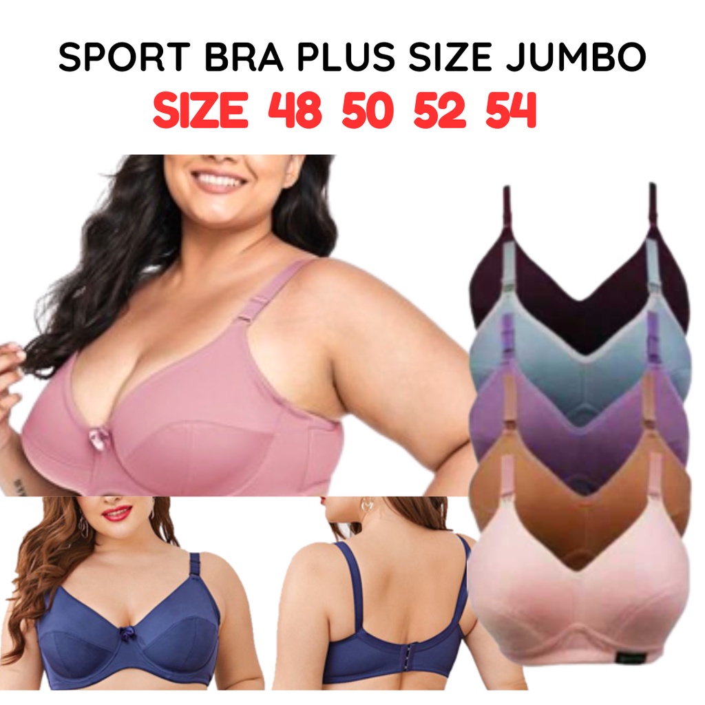 EXTRA PLUS BIG SIZE SPORT BRA SIZE 52 54 CUP D BH SUPER JUMBO PREMIUM