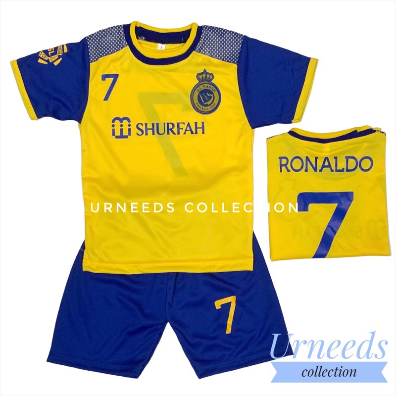 COD / SETELAN BAJU BOLA ANAK TERBARU 2023 / SET BAJU BOLA RONALDO  ANAK LAKI LAKI TERMURAH