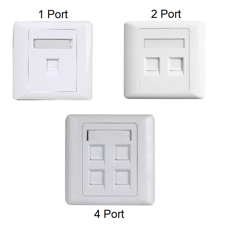 Faceplate 1 2 4 Hole Support Modularr RJ45 &amp; RJ11