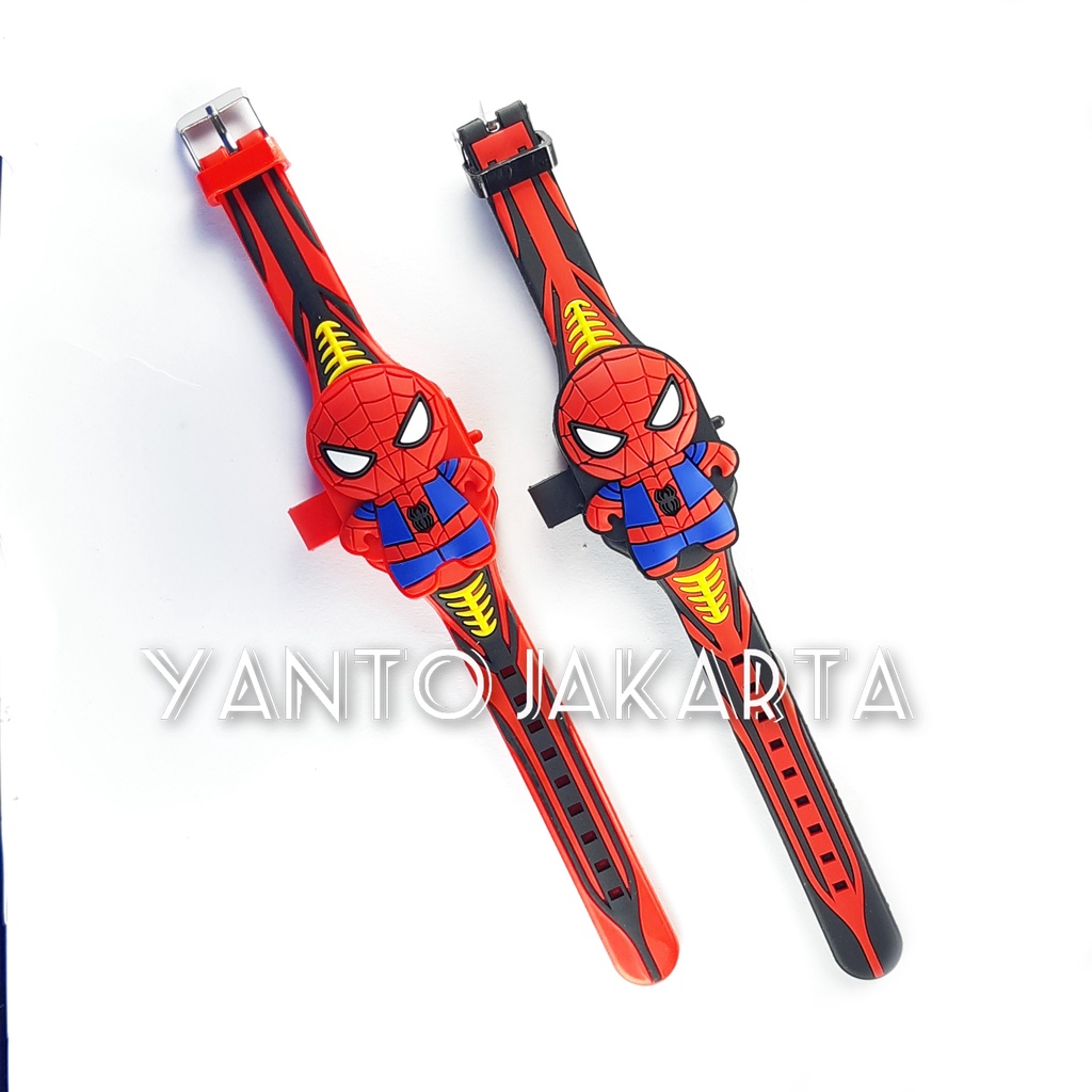 JAM TANGAN LED ANAK LAKI LAKI KARAKTER SPIDERMAN