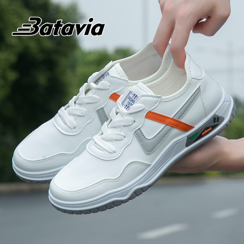 （COD）Batavia Sepatu Sports Pria Terbaru Putih Casual Fashion Men's Shoes J11