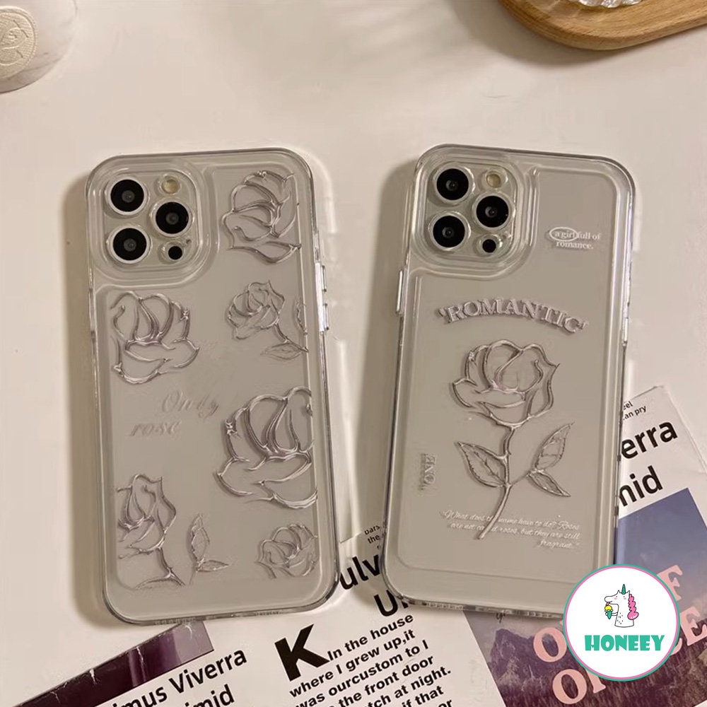 Ins Gaya High-End Garis Bunga Mawar IPhone Case Untuk Iphone14 13 12 11 Pro Max14 11x7 8 Plus XR XS Shockproof Phone Cover