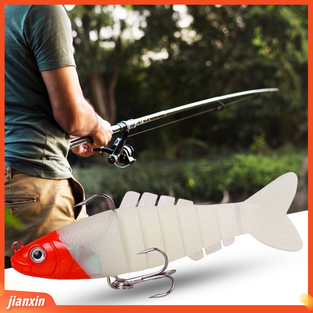 (In Stock) 9cm17g Umpan Pancing 3D Fisheye Tajam Kait Meningkatkan Laju Ikan Desain Simulasi Tahan Lama Warna-Warni Bersambung Realistis Multi Bagian Umpan Lembut Umpan Pancing