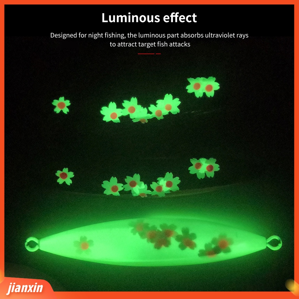 (In Stock) 12cm /200g Luminous Umpan Buatan Perlahan Tenggelam Logam Anti-deformation Jigging Lure Fishing Tackle