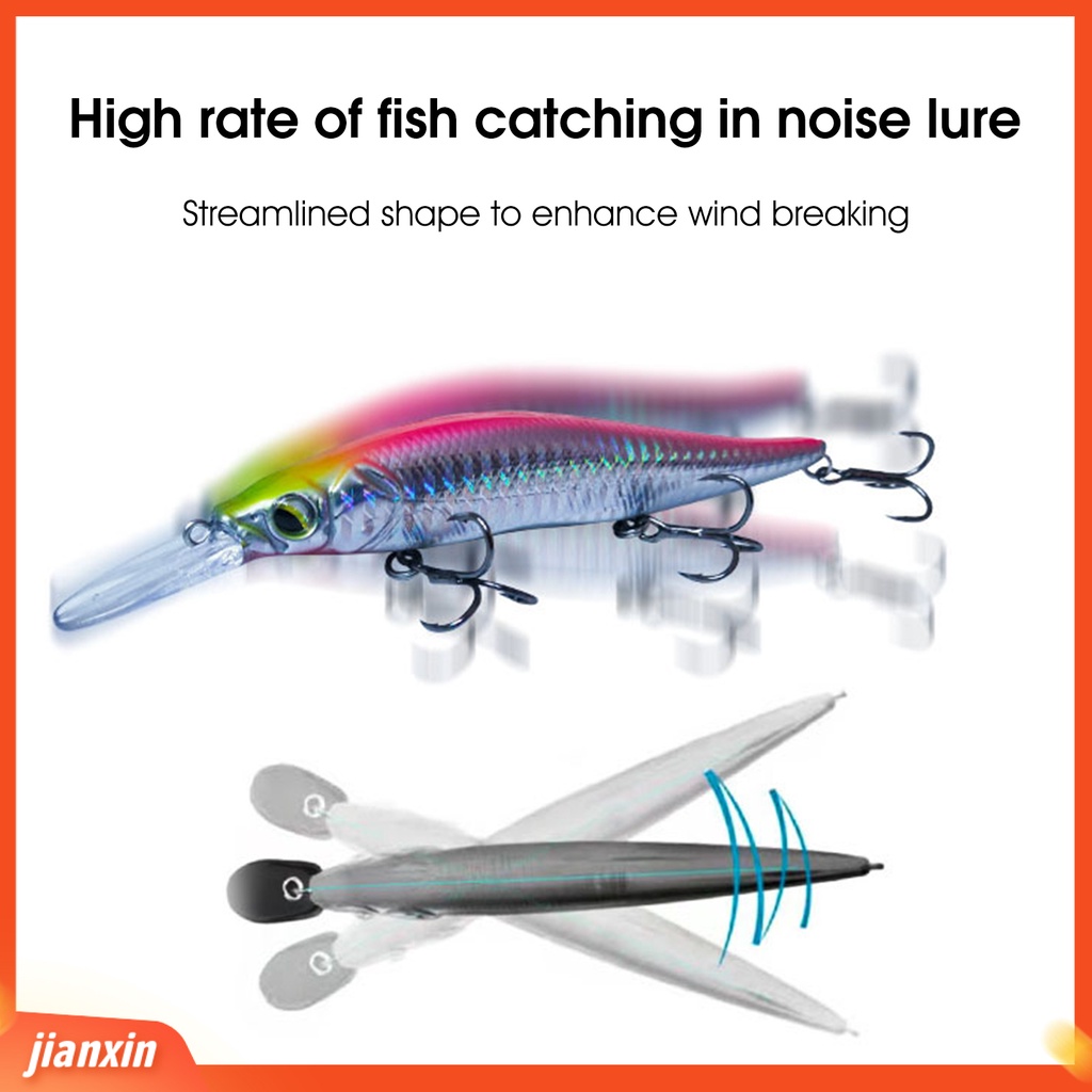 (In Stock) 14g /11cm Efisien Memancing Umpan Reflektif Berduri Treble Hook Ikan Kecil Umpan Alat Pancing