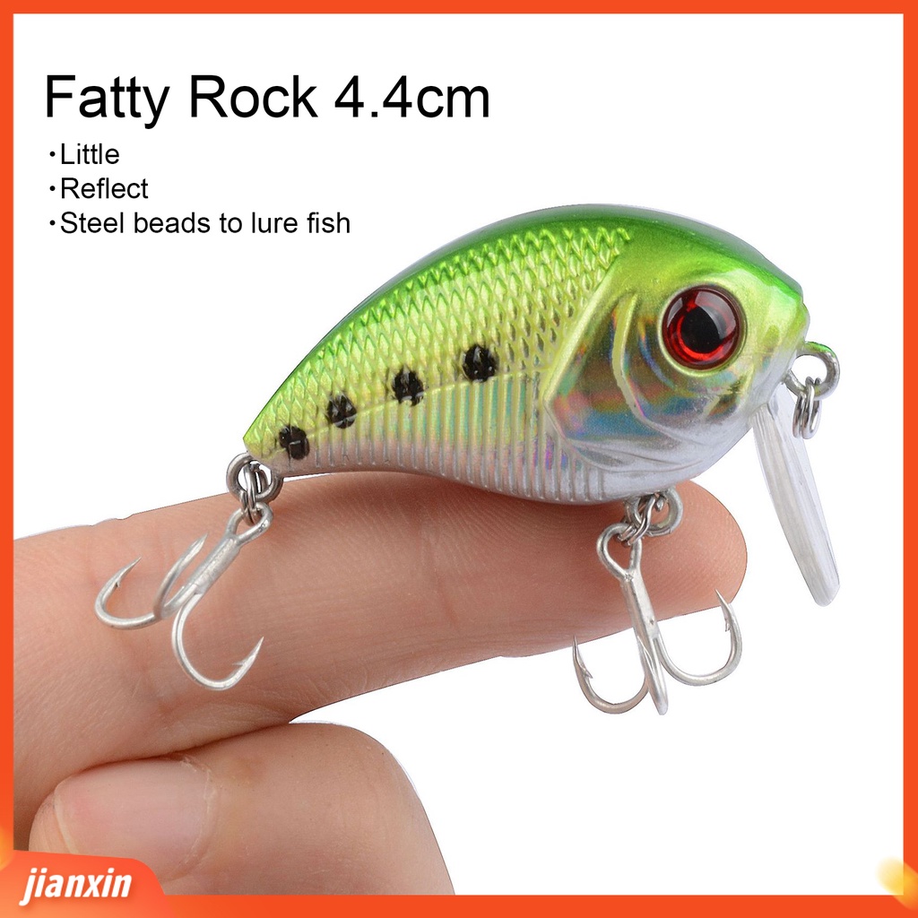(In Stock) 4.4cm /6g Umpan Bionic Tajam Kait Simulasi Realistis Reflektif Angling Plastik Penggemuk Kecil Mengambang Batu Umpan Memancing Luar Ruangan