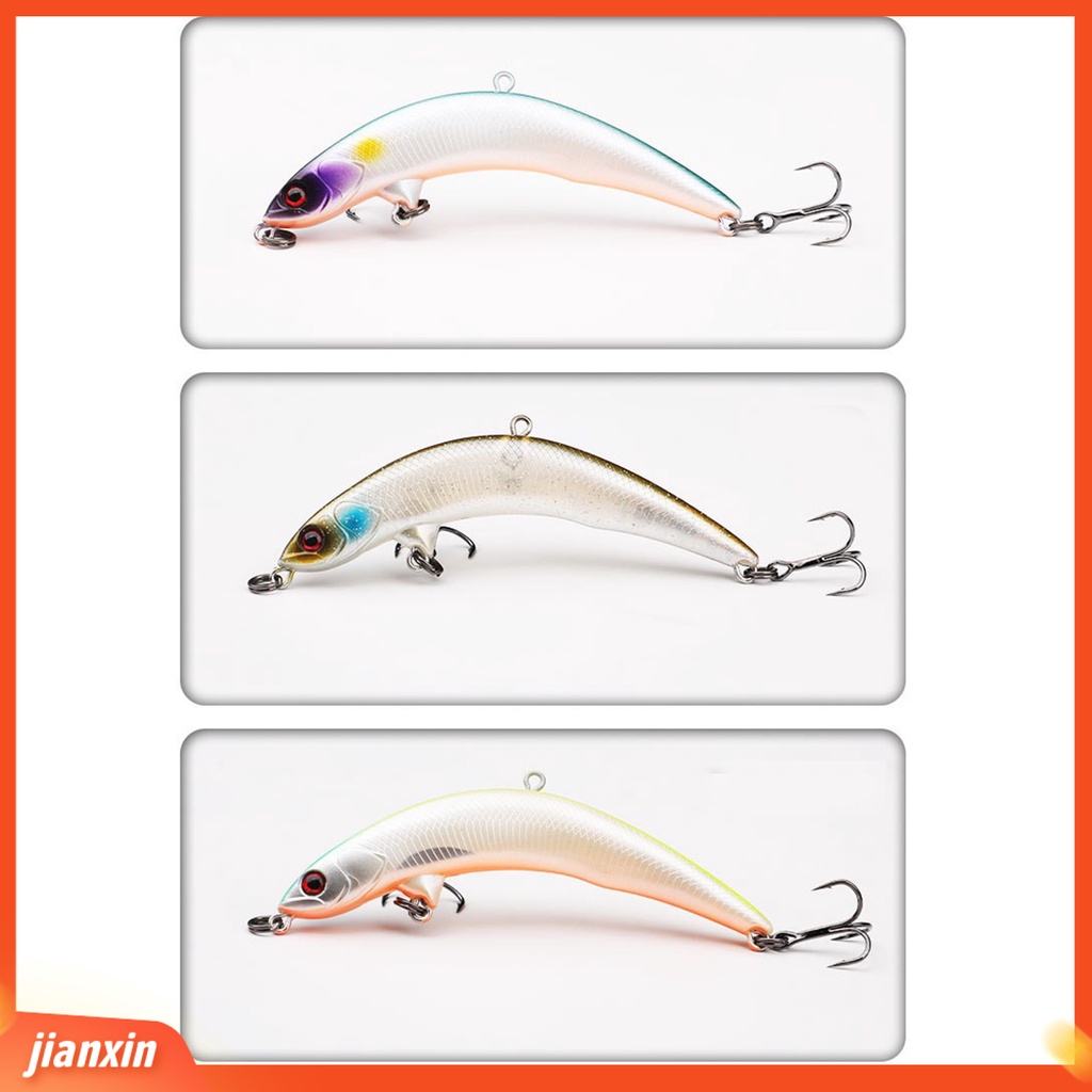 (In Stock) Umpan Pancing 3D Mata Simulasi Tahan Angin Rendah Kebisingan Diinduksi Topwater Fish Swimbait Dengan Kait Tajam Bercabang Tiga Untuk Air Asin Air Tawar