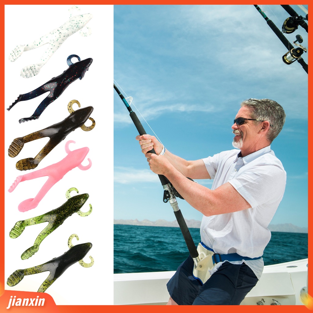 (In Stock) 10cm /11.9g Umpan Pemikat Kodok Berkaki Empat Dengan Serpihan Glitter Lembut Fleksibel Renang Yang Sangat Disimulasikan Umpan Bionik Memancing Memancing Perlengkapan Memancing