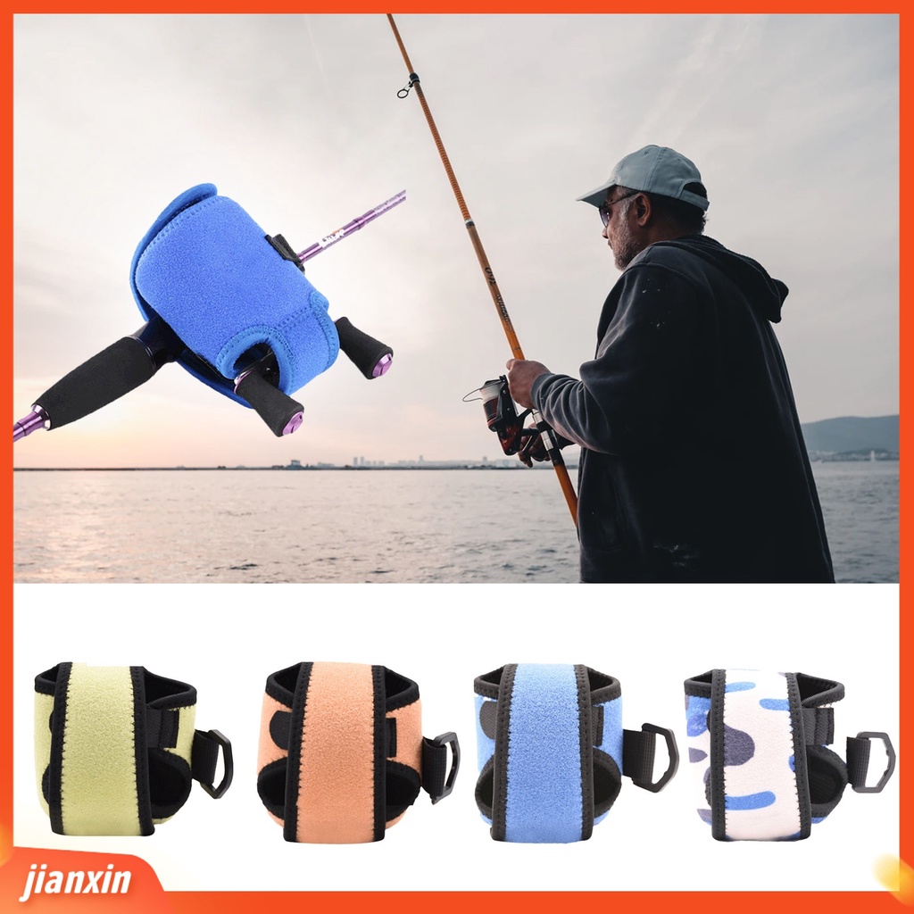(In Stock) Tas Gulungan Pancing Safety Anti-slip Multicolor Magic Stiker Water Drop Reel Case Pelindung Lengan Untuk Outdoor