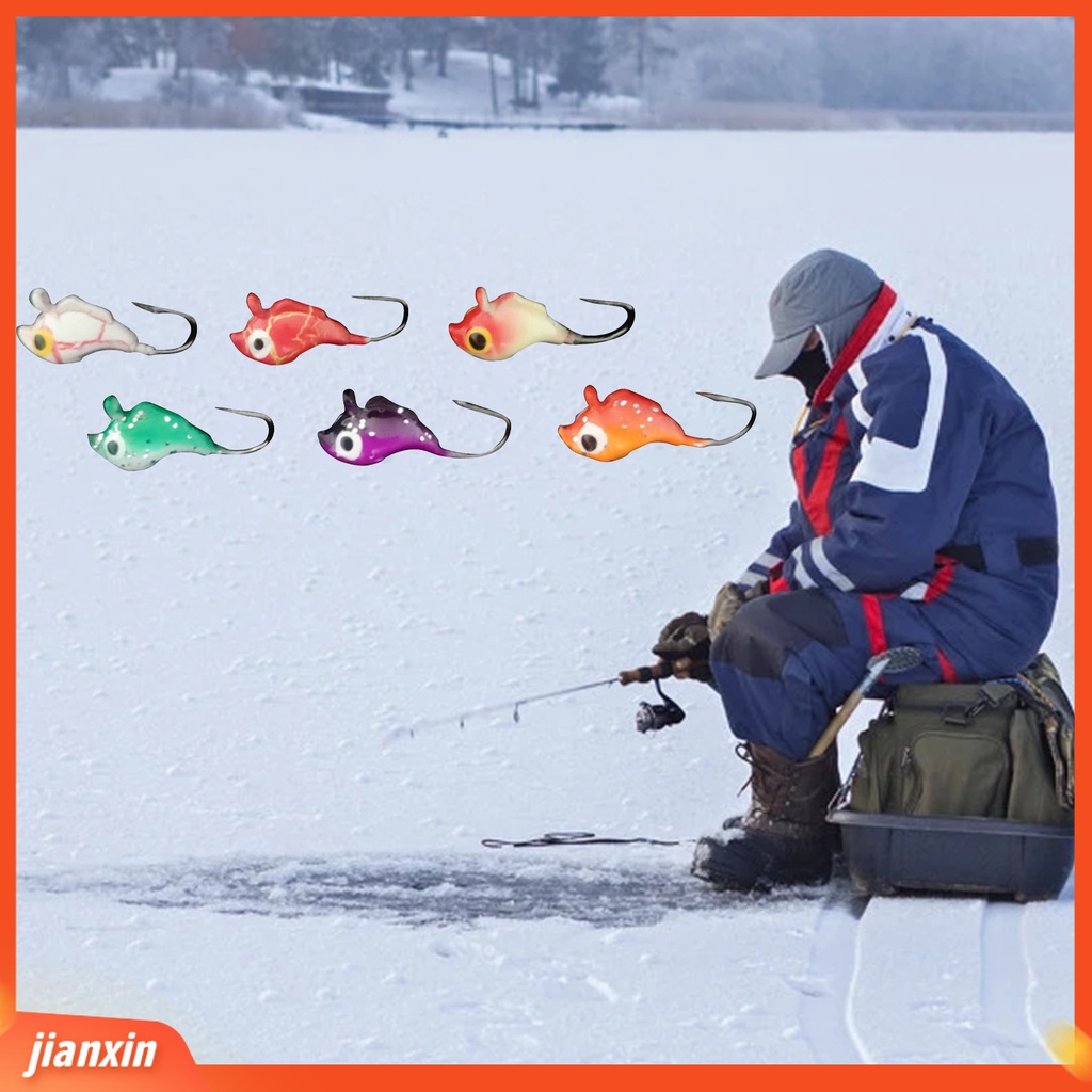 (In Stock) 18Pcs/Set Es Umpan Pancing Berbentuk Lumba Kait Tajam Warna-Warni Buatan Umpan Jig Kepala Aksesori Kait Kecil Untuk Outdoor