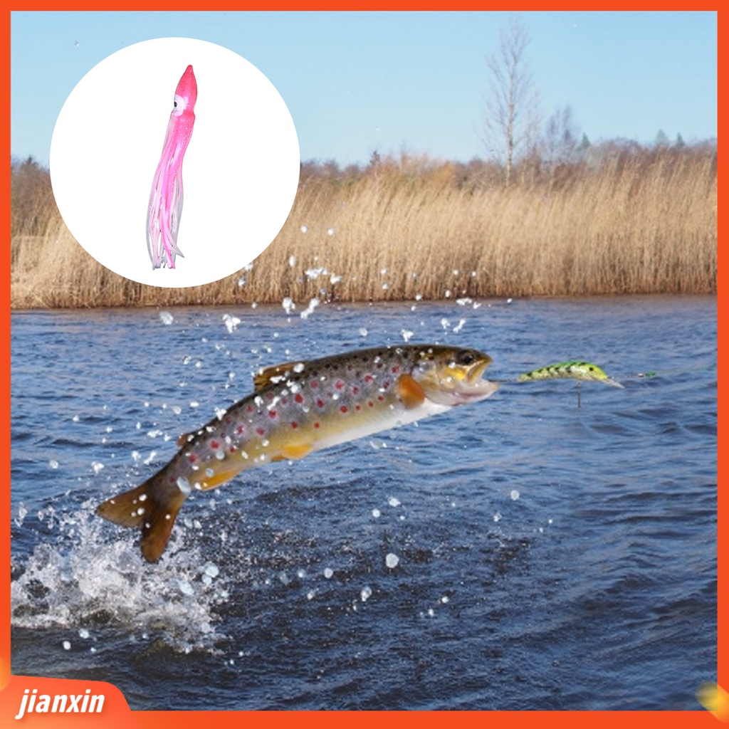 (In Stock) Umpan Pancing Eye-catching Ketangguhan Tinggi Rok Cumi Metal Alat Pemikat Air Asin Untuk Danau