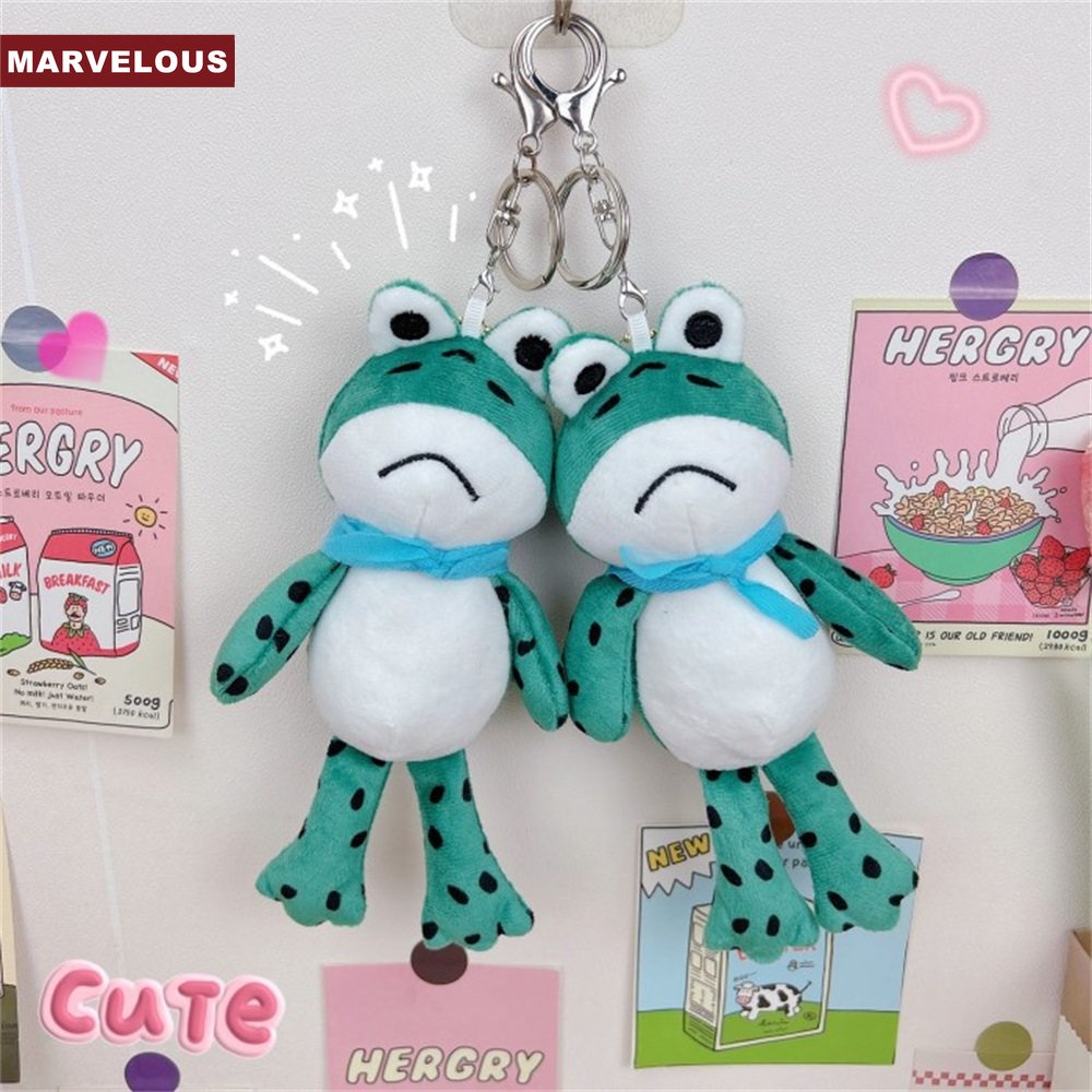 Tiktok Lonely Frog Pendant 19 cm Kaki Panjang Kodok Gantungan Kunci Mobil Kreatif Lucu Boneka Mewah Tas Liontin Gantungan Kunci