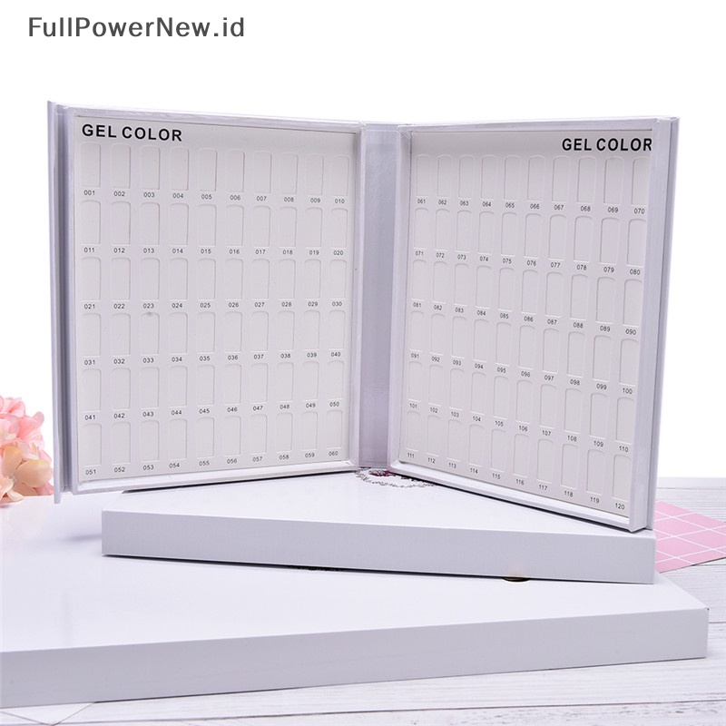 Power120 /216 /308 Ujung Kuku Bagan Warna Buku Display Putih Desain Uv/Led Gel Polish  Id