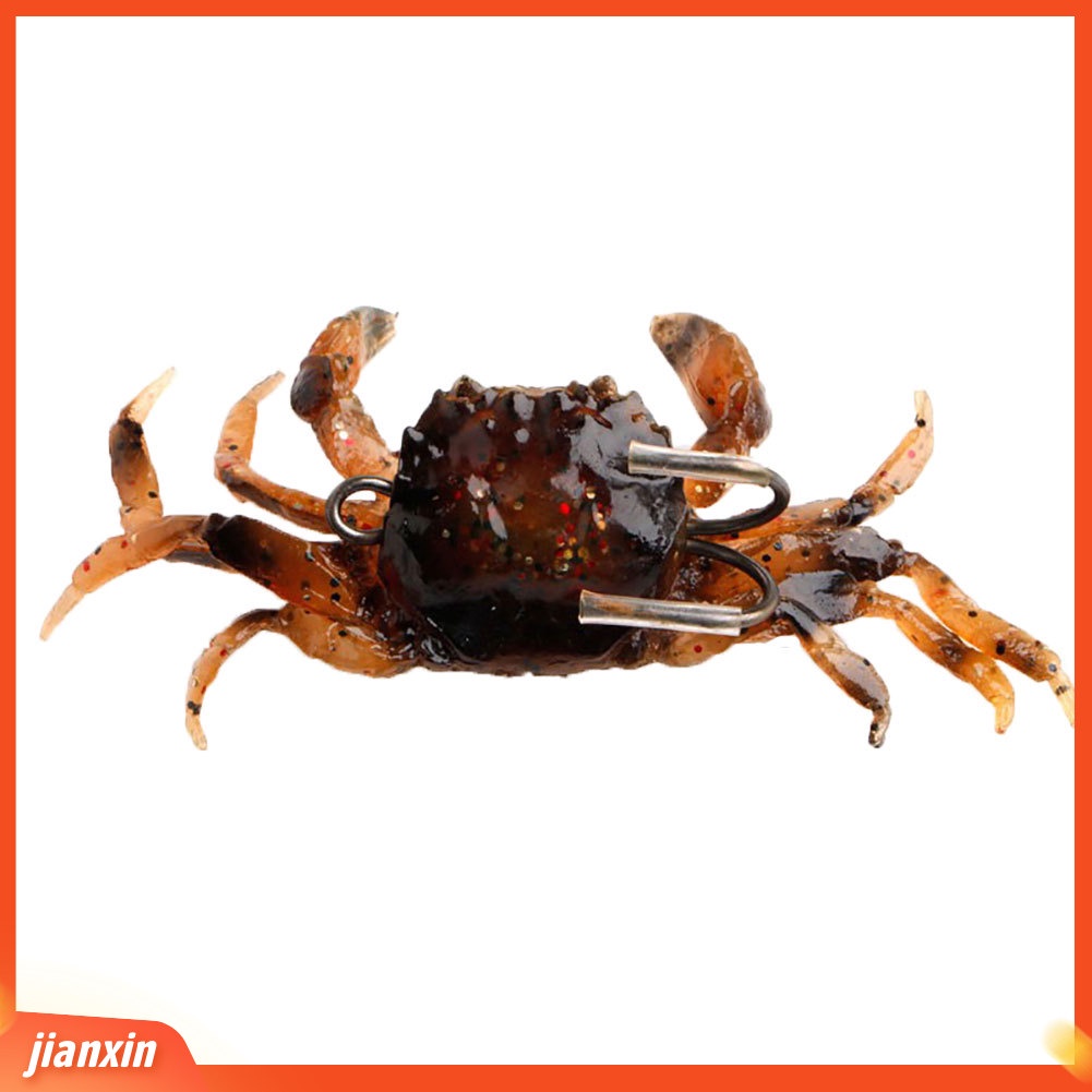 (In Stock) Silikon 3D Simulasi Kepiting Laut Umpan Pancing Umpan Lembut Dengan Hook Tackle Tool