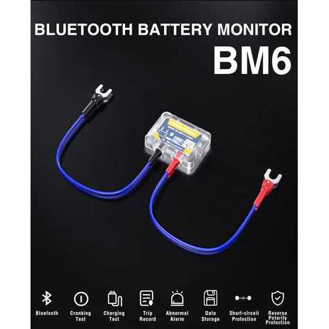 Alat Tester Aki Battery Monitor Digital Car Health Check Bluetooth 4.2 12 V - BM6