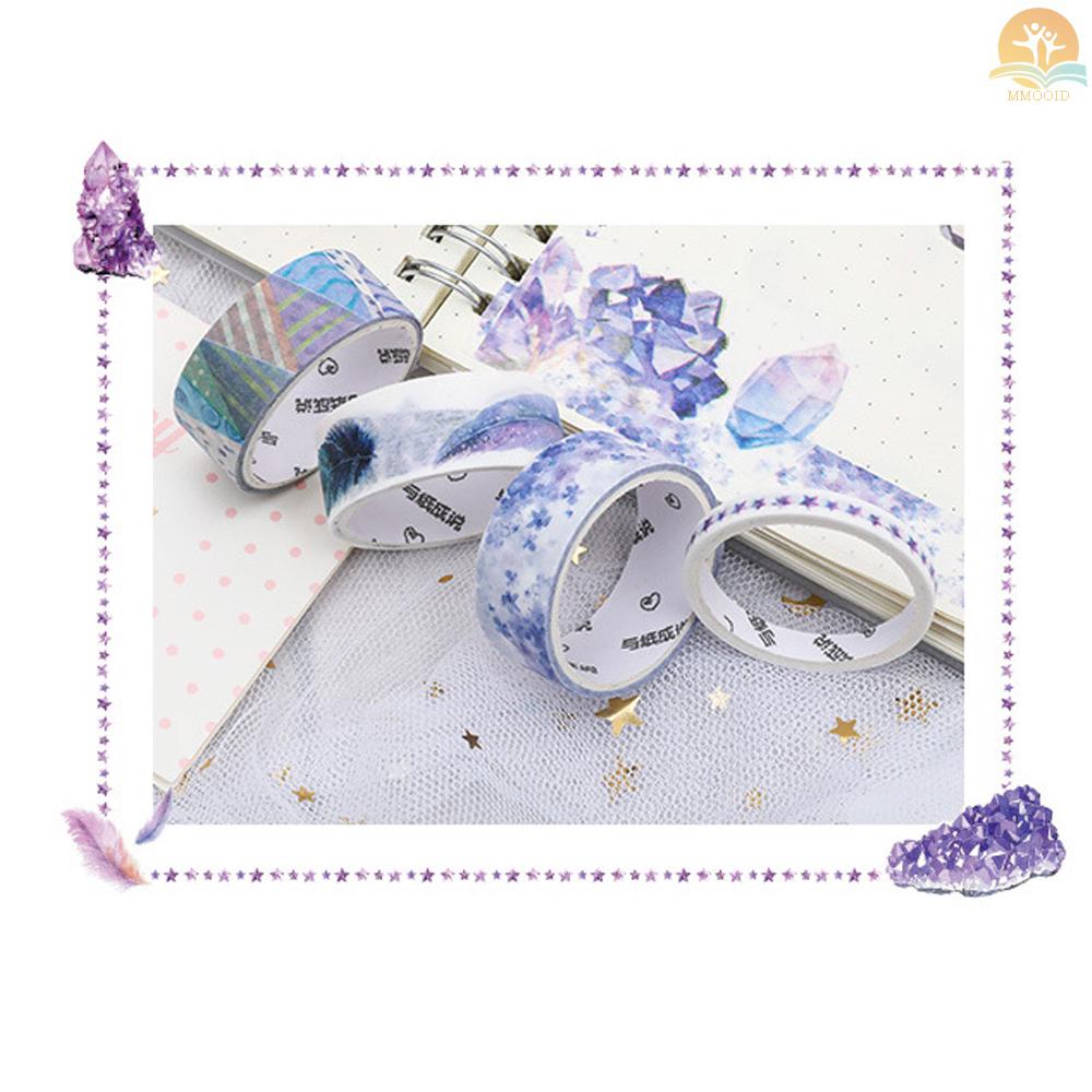 In Stock Washi Tape Set 4roll 30mm 15mm 5mm Lebar Dekoratif Warna-Warni Masking Tape Perekat Tape Stiker Seni Dan Kerajinan Hadiah Untuk Dekorasi DIY Craft Scrapbooking Jurnal Diary Foto