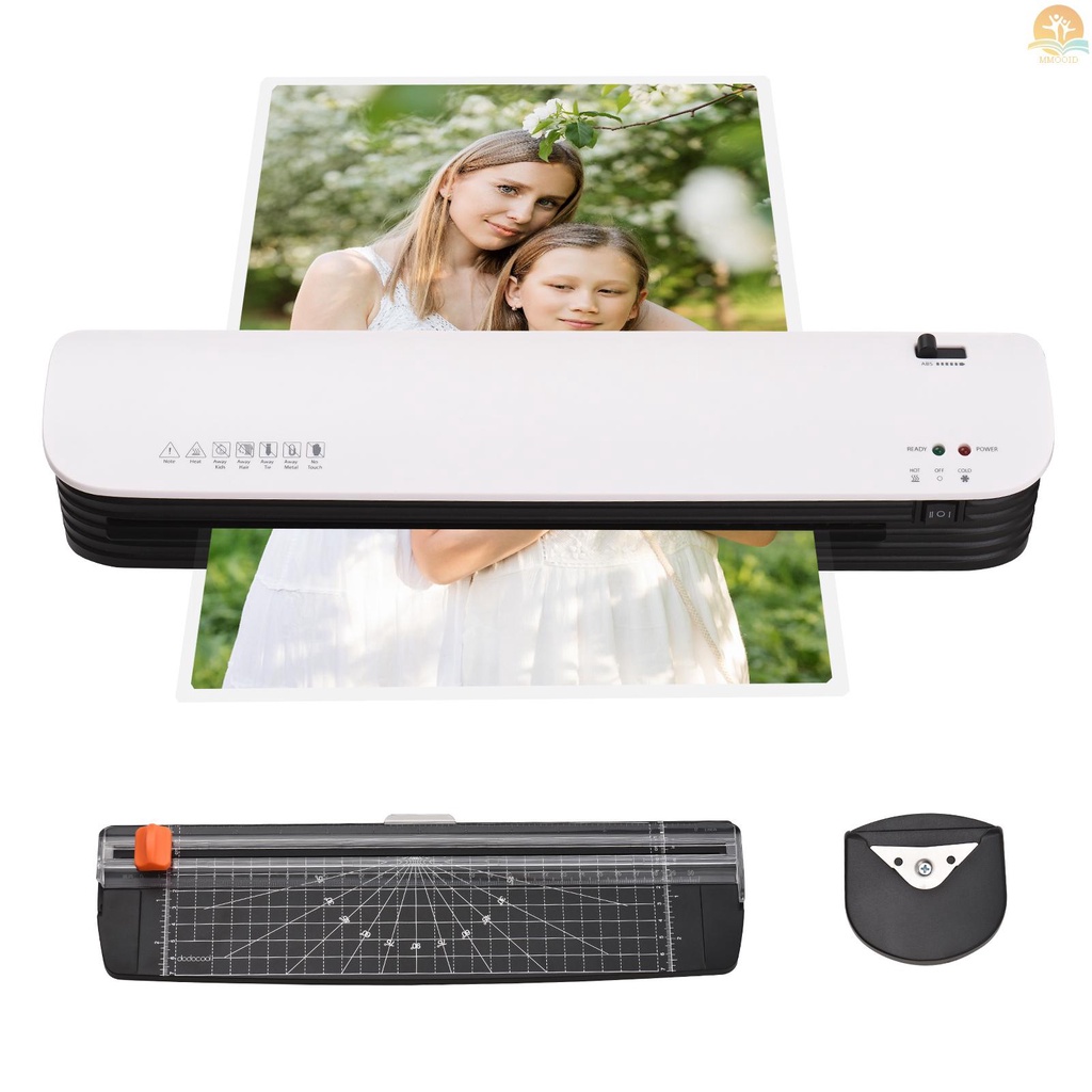 In Stock SL399 Set Mesin Laminator Ukuran A3 Laminasi Panas Dan Dingin 2sistem Rol Dengan 25a3 /A4 /A5 /A6 Kantong Laminating Corner Rounder Untuk Perlengkapan Rumah Kantor Sekolah