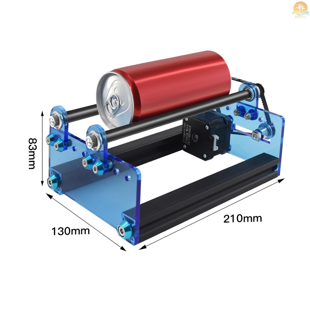 In Stock Rol Grafir Laser Untuk Benda Silinder Dengan360° Rotating Engraving Axis 5penyesuaian Sudut Diameter Ukiran 20mm-80mm Kompatibel Dengan Ortur Atomstack Sculpfun