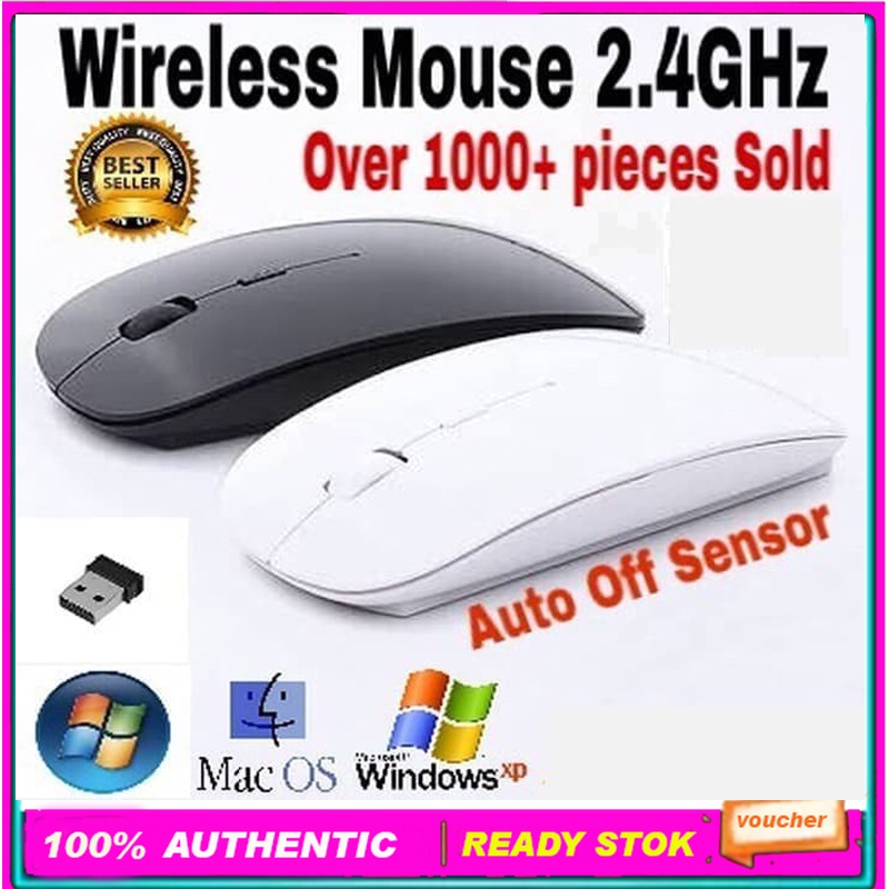 Mouse Wireless X3 SLIM WITH USB RECEIVER 2.4GHz LAPTOP