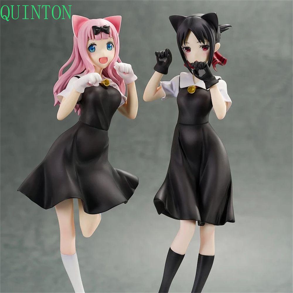 QUINTON Love Is War Figure Koleksi PVC Telinga Kucing Berdiri 22CM Fujwara Chika