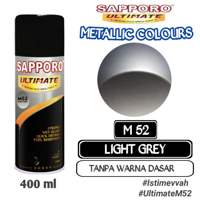

M52 LIGHT GREY SAPPORO ULTIMATE 400ml Cat Semprot Pylok Pilok Pylox