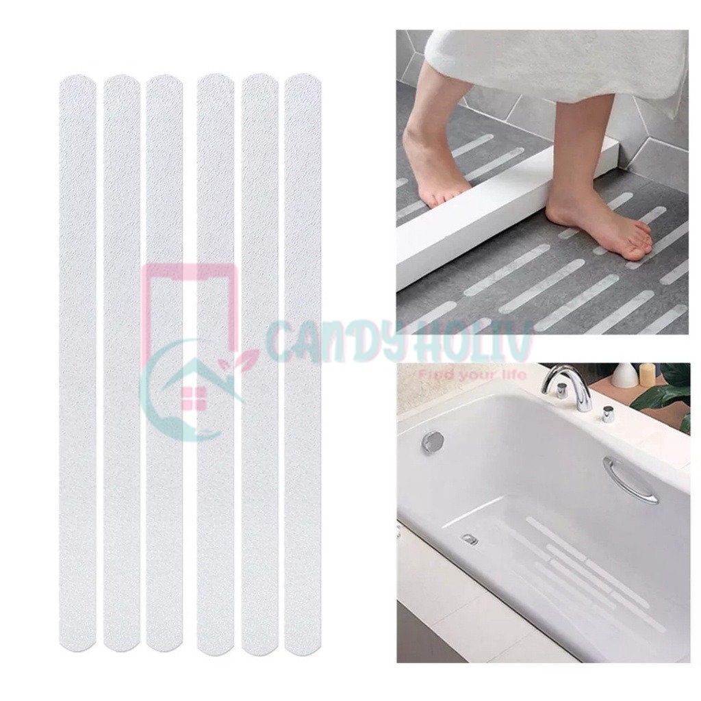 Stiker Anti Slip Bathtub Lantai Kamar Mandi Licin Kaca Keramik Tangga
