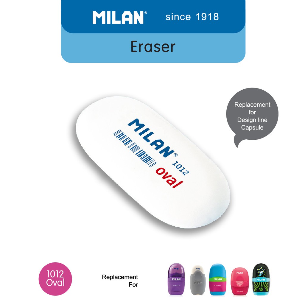 

[Artomas] Milan Erasers Synthetic Rubber Oval Shape (1 Pcs) #CMM10