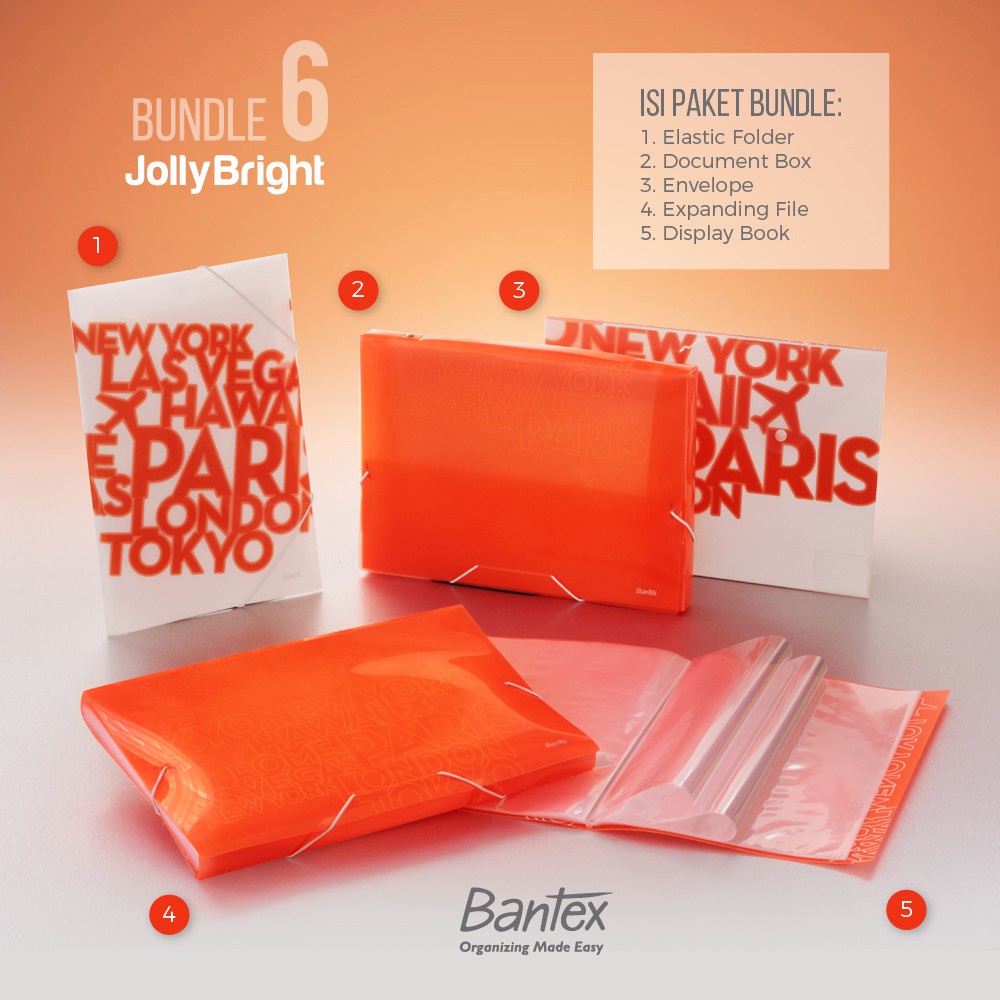 

[Artomas] Bantex Jolly Bright Orange Bundle 6