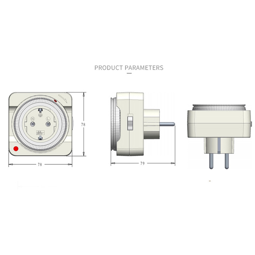 Stop Kontak 1pc 230V 50HZ 3.15*3.15*2.75inch 3600W 8*8*7cm Standar Eropa