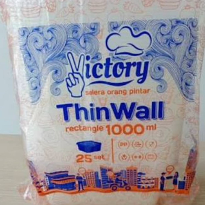 TEPAK THINWALL VICTORY 1000ML MURAH/TEPAK MAKAN/WADAH MAKANAN PLASTIK