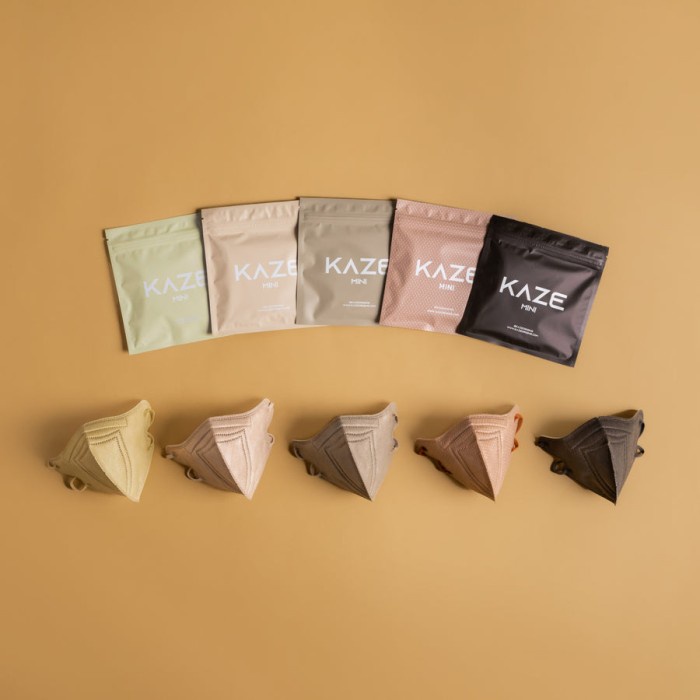 KAZE MASK BROWN COLLECTION KN95 MINI KF94 1 BOX 10 PCS - Mini, 1 BOX