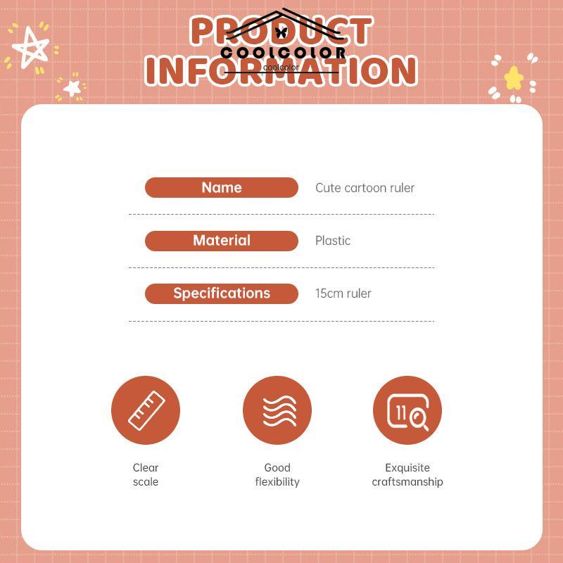 

COD❤️Penggaris Kartun Sanrio Penggaris Lurus Panjang Kreatif Penggaris Lurus Lucu Perlengkapan Belajar Siswa- cl