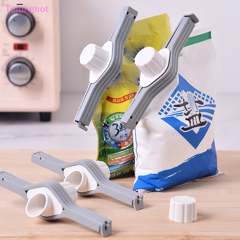 Tolonghot&gt; 1PC Klip Segel Tutup Sekrup Tas Bumbu Susu Bubuk Salt Bag Sealing Clip Snack Preservation Clip Gadget Aksesoris Dapur well