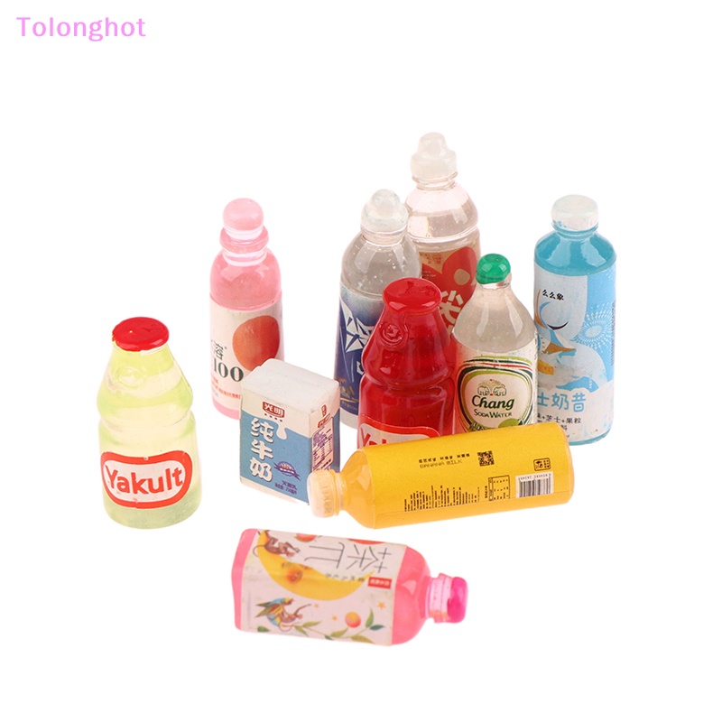 Tolonghot&gt; 5PCS Aksesoris Rumah Boneka Inovatif Supermarket Simulasi Resin Botol Anggur Miniatur Botol Minuman DIY Model Mainan Sumur