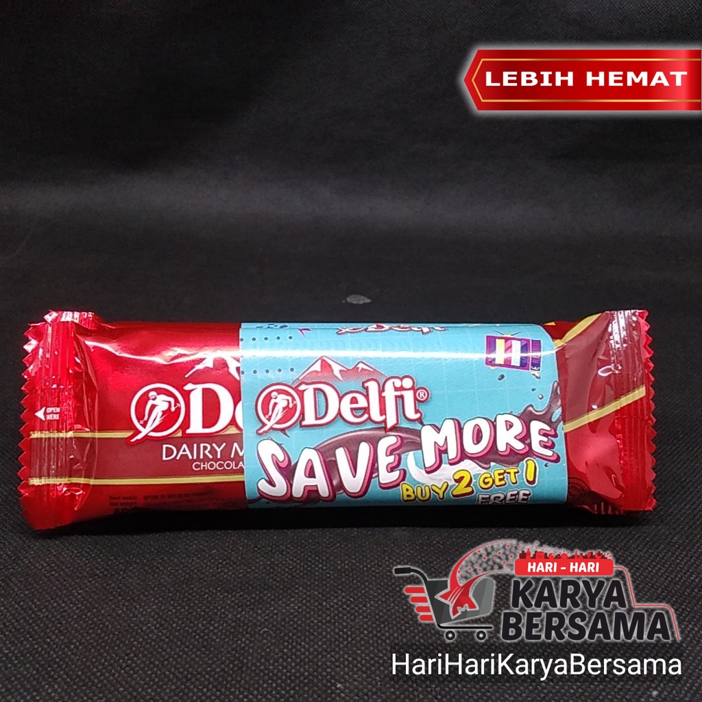 

DELFI COKELAT BATANG DAIRY MILK CHOCOLATE 40GR BUY 2 GET 1 FREE