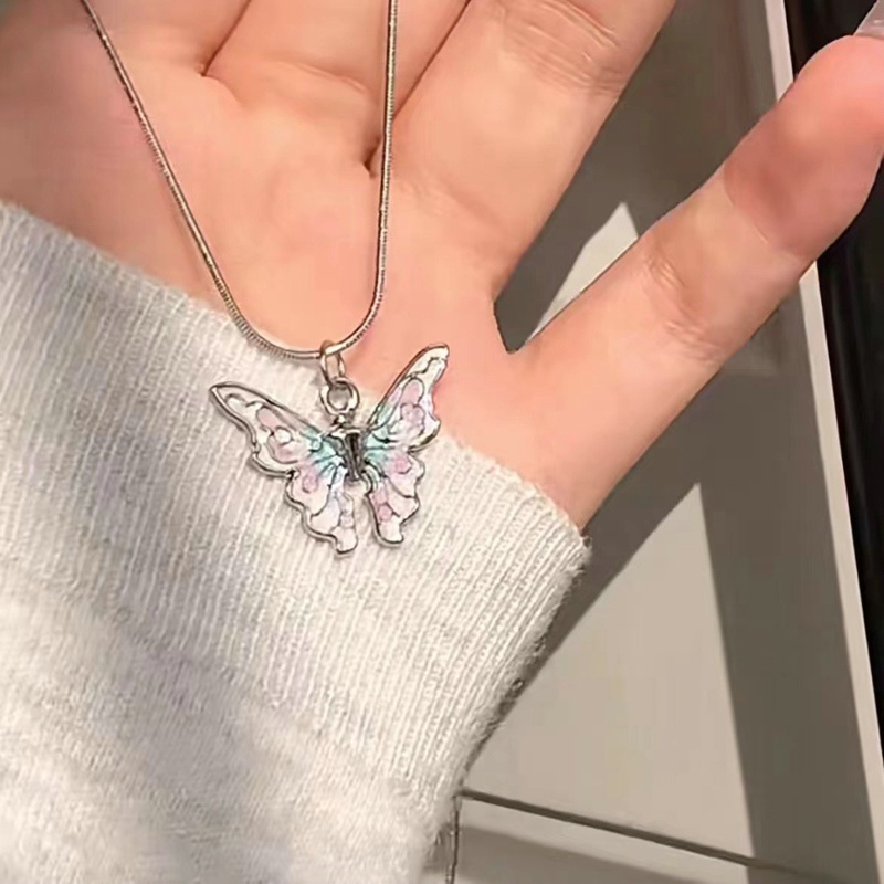 Kalung Barbie Princess Mirip Pelangi Peri Fantasi Wonderland Kalung Symphony Butterfly Necklace