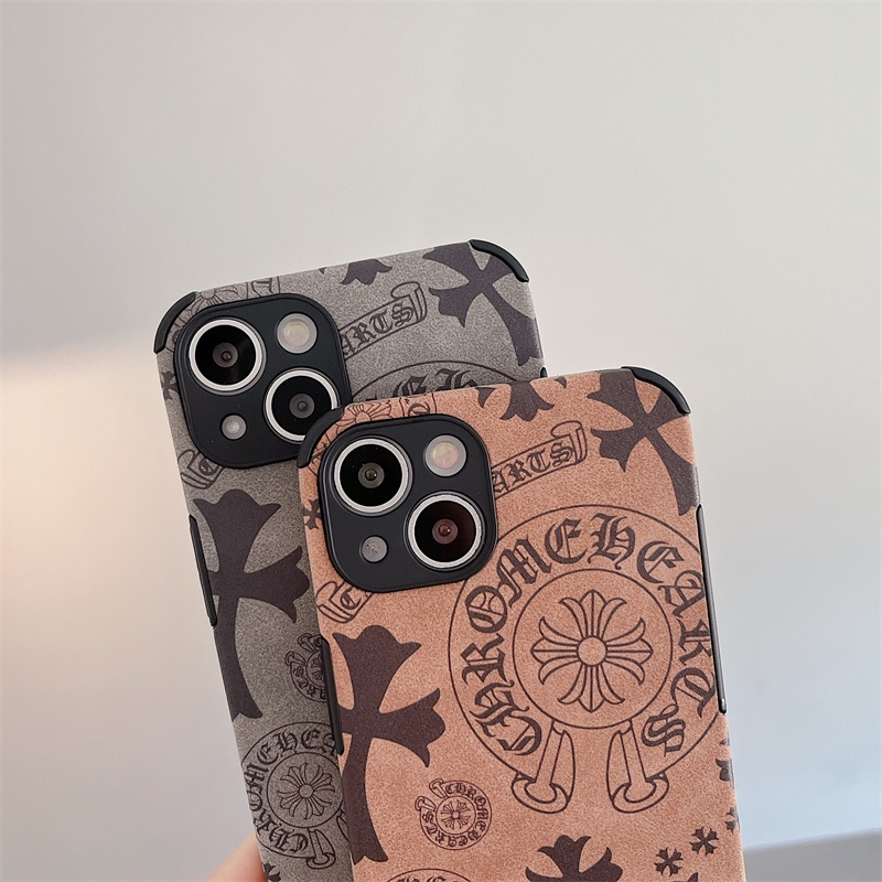 IPHONE Casing Ponsel Motif Kulit Domba Silang Croxin Street Trendi Untuk Iphone14 13 12 11 Pro X XS MAX Xr7 8 Plus Tide Brand Shockproof Cover