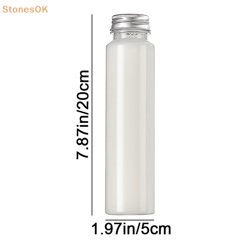 Stones 1Pc 350ml PET Gelas Teh Susu Lucu Dengan Tutup Round Bottle Cup Minuman Tea Candy Storage Jar Perlengkapan Dekorasi Pesta ID