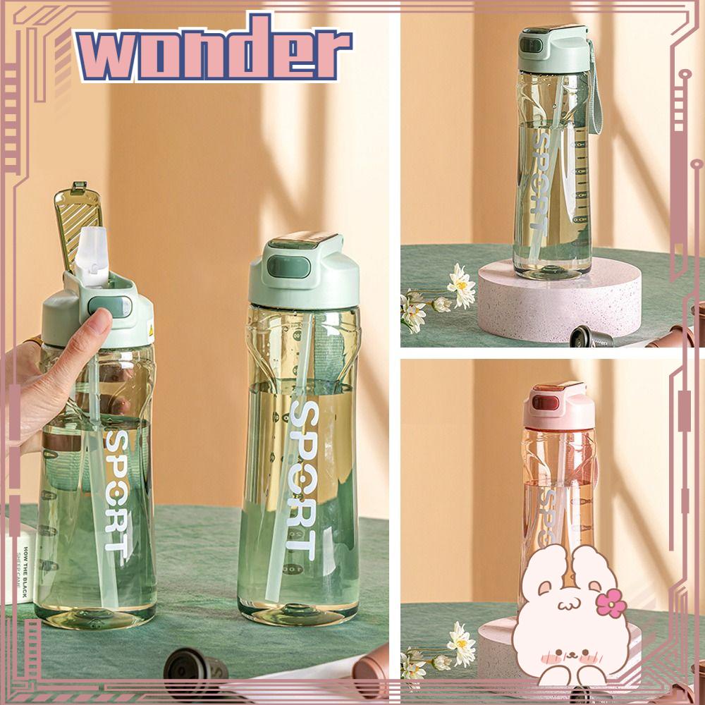 WONDER Botol Air Kapasitas Besar Olahraga Luar Ruangan Gradien Frosted Water Jugs