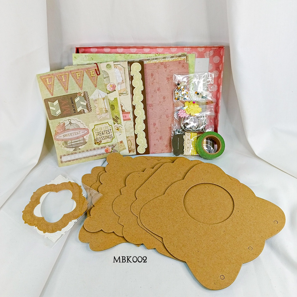 

DIY Kit Scrapbook Paper Dekorasi Notebook MBK002