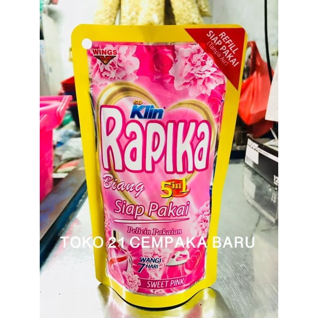 Rapika SWEET PINK Refill 250 ml | Soklin Rapika Pelicin Pakaian 250ml
