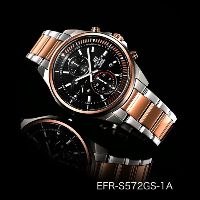 Original 100% Casio Edifice EFR-S572GS-1AVUDF Jam Tangan Pria Sapphire Rose Garansi Resmi 2 Tahun