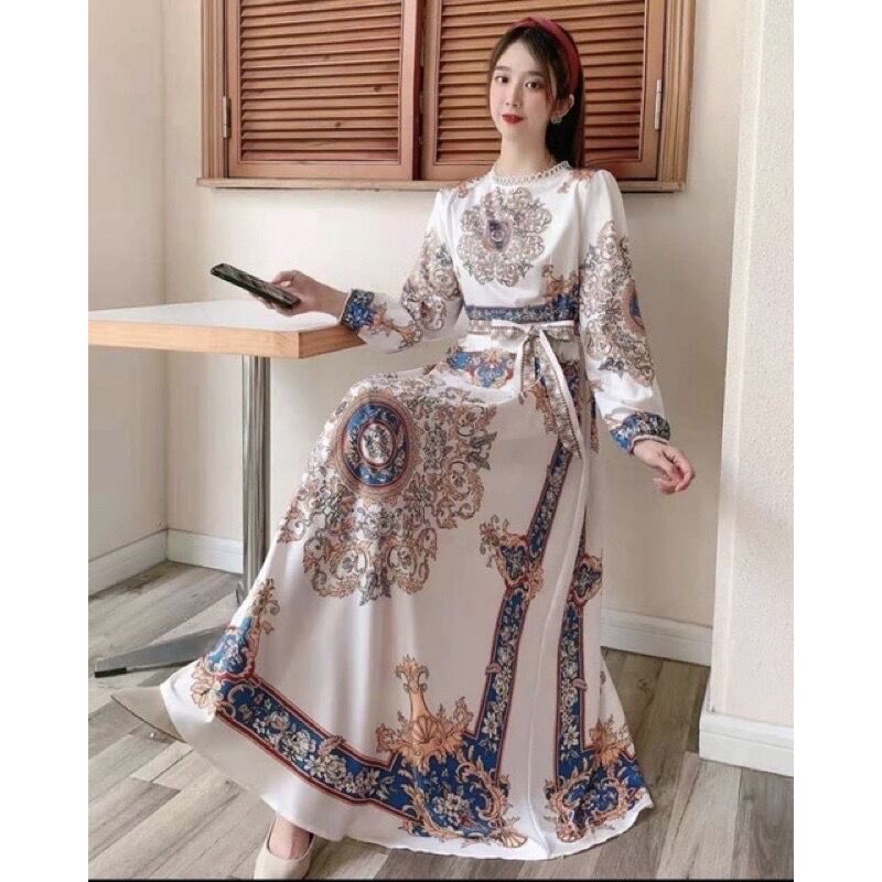 DRESS WANITA MAXI ESTILO PUTIH TURKISH IMPORT BKK